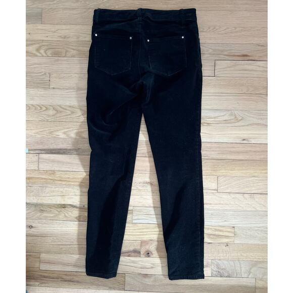 Club Monaco Women's 0 Black Corduroy Pants Skinny Stretch Mid Rise Designer - Picture 5 of 12